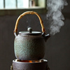碌心  粗陶窑变复古提梁壶家用功夫茶具围炉煮茶耐高温可炭烧茶壶
