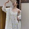 韩版秋季睡衣韩版时尚睡衣女睡裙睡袍两件套睡衣套