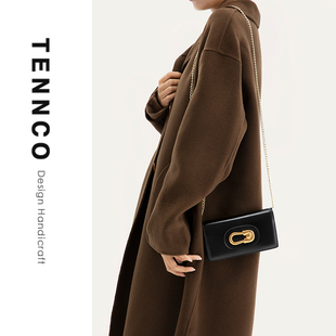 tennco长款链条包原创(包原创)小众设计小方包女真皮链条斜挎包手机包