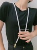 欧美个性珍珠字母腰链背带链时髦西装衬衫装饰时髦凹造型链条配饰