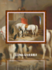 ZZ2966-白马和猎犬十字绣2024手卡通系列卧室客厅小众画