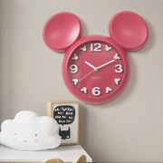 钟表卡通挂钟可爱客厅时钟家用挂墙免打孔创意儿童房卧室静音挂表