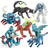 儿童仿真魔兽怪兽模型玩具，黑豹怪章鱼，怪水蟹怪石牛怪冰魔人战斗龟