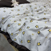 韩式复古碎花花边被套，床上四件套水洗，棉双层纱床单床笠款三件套