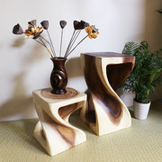 花架花几实木凳子创意家居装饰品置物架木雕木墩原木换矮凳