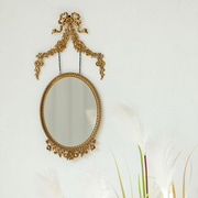 法式镜子化妆镜壁挂梳妆台，挂墙卫生间复古做旧装饰品家用
