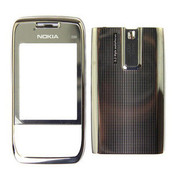 诺基亚NOKIA E66手机外壳 含前壳 镜面 后盖 灰色