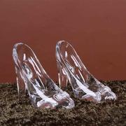 灰姑娘水晶玻璃鞋浪漫七夕送女友，闺密生日家居饰品创意情人节礼物