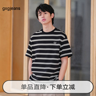 gxg.jeans男装2024年夏季圆领短袖t恤jfd14400081