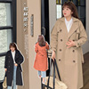 2023微胖韩版通勤风OL中长款气质风衣秋洋气长袖防风外套纯色