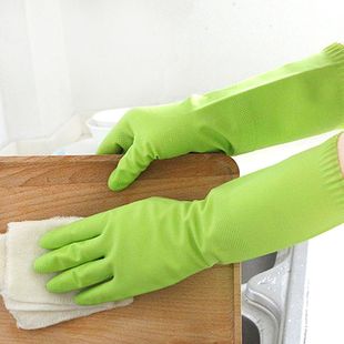 杰西满好钻石耐久型乳胶手套天然橡胶加厚绒里手套洗碗洗衣家务手