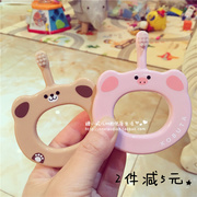 日本Ci宝宝儿童小刷头环形圈圈0-3岁软毛婴幼儿乳牙清洁训练牙刷