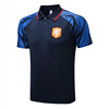 荷兰队宝蓝polo衫短袖球衣男上衣2223足球训练服定制运动队服