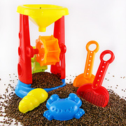 儿童沙漏玩具套装决明子男孩宝宝玩沙子大号沙漏挖沙铲子漏沙工具