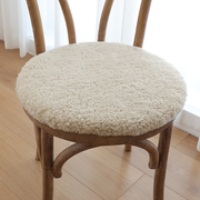 小沙卷椅垫纯羊毛坐垫，羊毛沙发垫地毯餐椅垫，卷毛皮毛圆形垫方垫毯