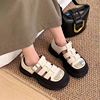 女童皮鞋镂空透气单鞋儿童英伦，风罗马凉鞋，2024春夏季韩版童鞋