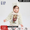 Gap婴儿秋冬LOGO布莱纳抓绒保暖毛衣儿童装洋气针织衫上衣719558