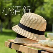 儿童草帽婴儿帽子，夏季女宝宝防晒帽遮阳帽太阳帽，男童渔夫帽沙滩帽