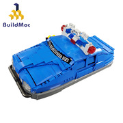buildmoc拼装积木玩具电影，第五元素悬浮警车，警用气垫飞行汽车模型