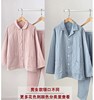 无印日式良品纯棉四层纱布，睡衣女士格子家居服，男士外穿起居服套装