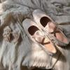 橘里CHIU古典玫瑰芭蕾方头交叉玛丽珍鞋子复古提花平跟单鞋芭蕾鞋