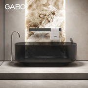 GABO观博卫浴 轻奢透明浴缸彩色水晶泡澡缸酒店网红独立浴缸T8645