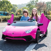 兰博基尼儿童电动车超大四轮遥控汽车，宝宝小孩玩具车可坐大人双人