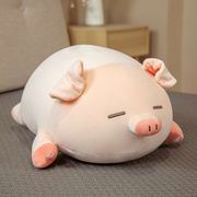 高档猪可爱毛绒靠垫女生睡觉抱枕床头软包靠背垫客厅沙发靠枕diy