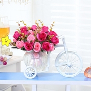 自行车假花仿真花车家居，卧室客厅盆栽酒柜桌面，餐桌花艺装饰摆件花