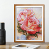 浪漫油画玫瑰 十字绣套件 植物花卉 客厅卧室 精准印花