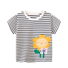 女童纯棉短袖t恤夏季儿童装宝宝条纹，向日葵可爱洋气圆领上衣8