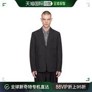 香港直邮潮奢 Mfpen 男士 黑色细条纹西装外套 M124