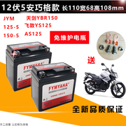 建设雅马哈YS/AS125摩托车电瓶JYM150-5/6/8飞致蓄电池天Z电池