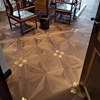积加实木拼花地板多层黑胡桃，铜条环保健康自然方形卧室客餐厅