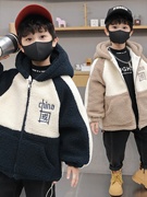 男童外套儿童冬装加厚毛毛衣2023中小童小男孩中国风外套