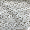 米白色重工水溶蕾丝，面料立体镂空花朵，连衣裙旗袍设计师布料
