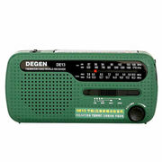 德劲（DEGEN）cy1收音机全波段老年人充电式应急照明手摇发电太阳
