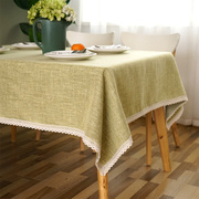 北欧棉麻桌布布艺田园小清新长方形，圆形素色餐桌布茶几，布简约(布简约)台布