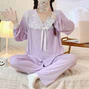 月子服春秋纯棉产后产妇，哺乳套装秋冬天孕妇，睡衣怀孕期专用女喂奶