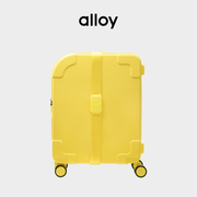 alloy青蛙黄绿色行李箱拉杆箱运动万向轮pc皮箱乐几21寸登机箱