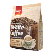 马来西亚咖啡super超级牌炭烧2合1速溶咖啡375g无添加糖白咖啡粉