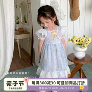 洛丽塔女童公主裙2024儿童，时髦洋气蓬蓬纱，裙子宝宝夏装连衣裙