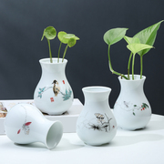 陶瓷水培小花瓶创意简约桌面，客厅家居装饰品，水养插花花器摆件