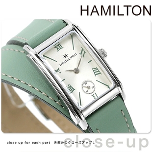 日本 HAMILTON 女款缠绕表带复古休闲长方形表盘石英手表