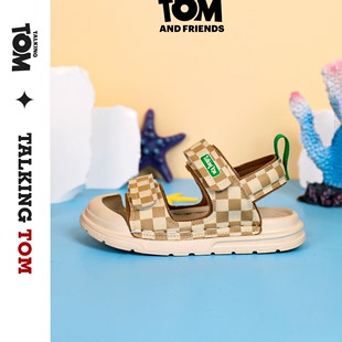 汤姆猫儿童鞋男童夏季潮牌小学生鞋凉鞋男生鞋透气潮小童沙滩