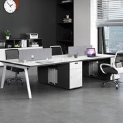 办公桌现代简约职员工位单双4/6/8人办公室卡座创意桌椅组合工作