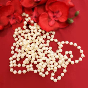 婚房布置仿真珍珠链条婚礼派对订婚宴装饰串链连线珠子婚庆用品