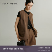老钱风 日常社交 Vera Veins马吉拉精纺羊毛西装马甲/短裤套装女