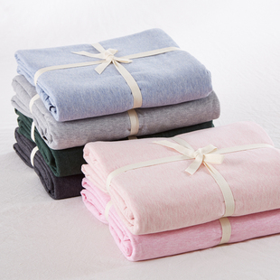 无印日式良品天竺棉床笠单件 纯色针织棉全棉床单夏1.5m1.8米床罩