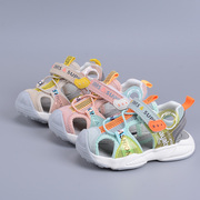 小牛人夏季宝宝凉鞋1-3岁婴儿软底轻便女童单网透气学步鞋JN5156